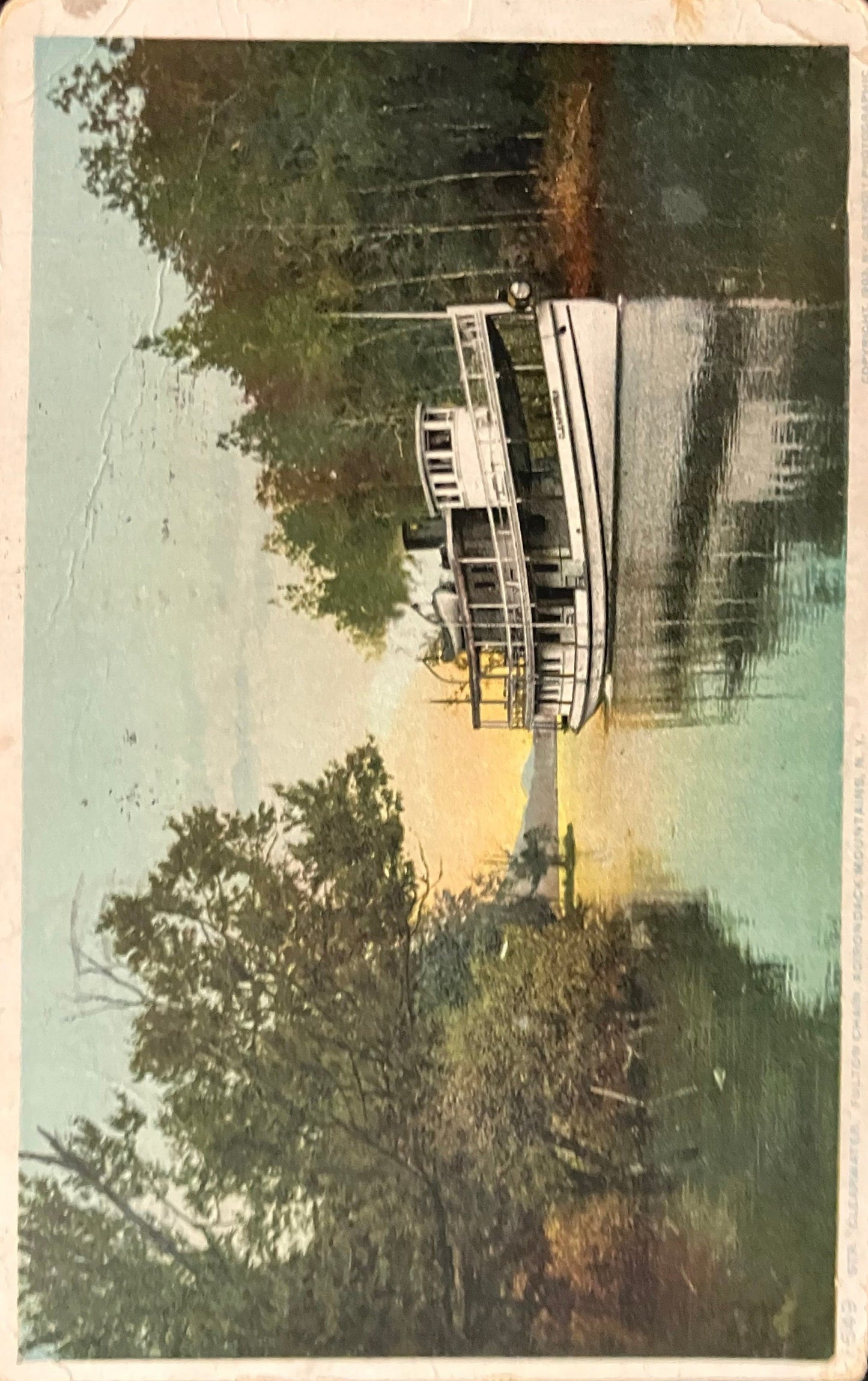 Str. “Clearwater,” - Fulton Chain - Adirondack Mountains, N.Y. - 1908 Postcard