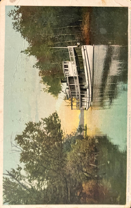 Str. “Clearwater,” - Fulton Chain - Adirondack Mountains, N.Y. - 1908 Postcard