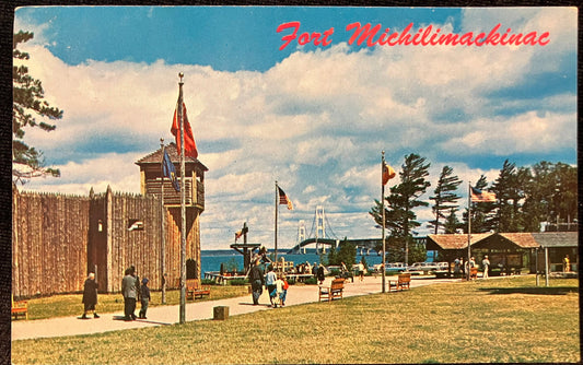 Fort Michilimackinac - Vintage Postcard