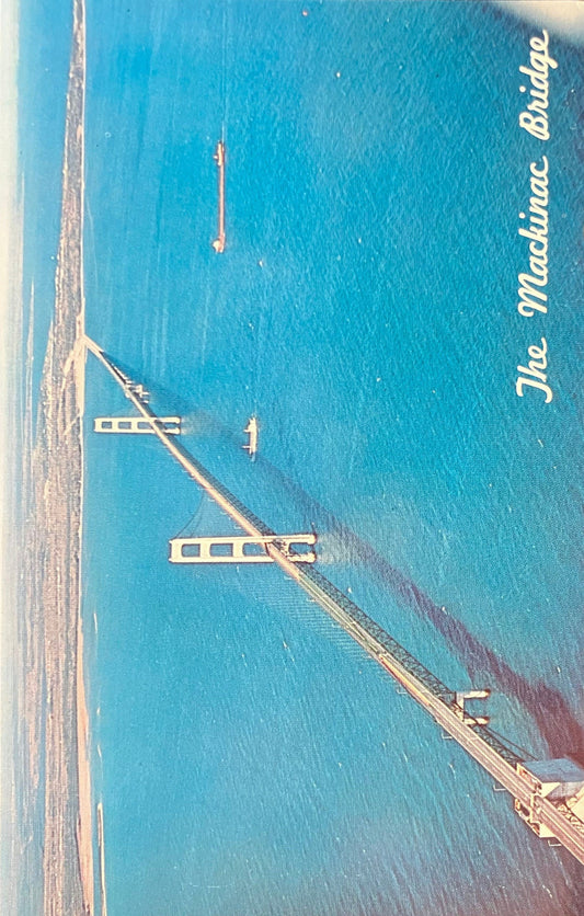 The Mackinac Bridge - Photo by Lucy Gridley - Vintage Postcard