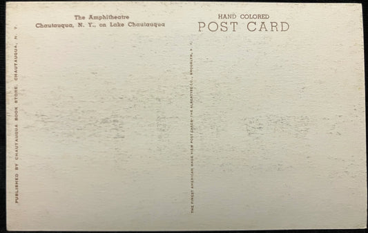 The Amphitheatre Chautauqua, New York, on Lake Chautauqua - Vintage Postcard