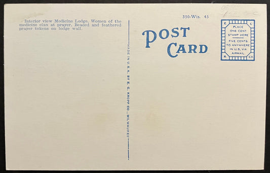 Medicine Women - Medicine Lodge - Vintage Postcard