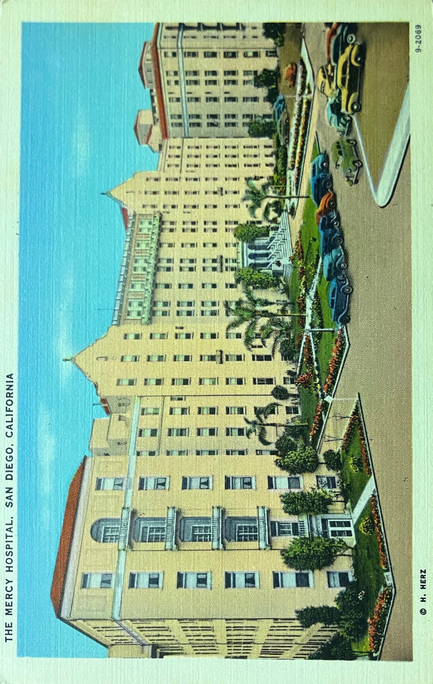 The Mercy Hospital, San Diego, California - Vintage Postcard