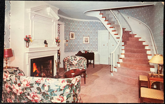 Windcliff House - Reception Room - Michigan - Photo by John D. Freeman - On Bluffs of Lake Michigan - near South Haven - Vintage Postcard