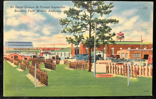 Air Depot Groups at Formal Inspection Brooklyn Field, Mobile, Alabama - Vintage Postcard