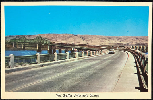 The Dalles Interstate Bridge, Oregon - Color by Mel Anderson - Vintage Postcard