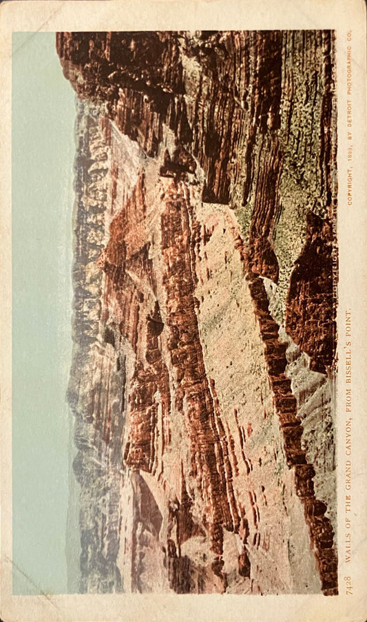 Walls of the Grand Canyon - From Bissell’s Point - Copyright 1899 - Detroit Photographic Co. - Vintage Postcard