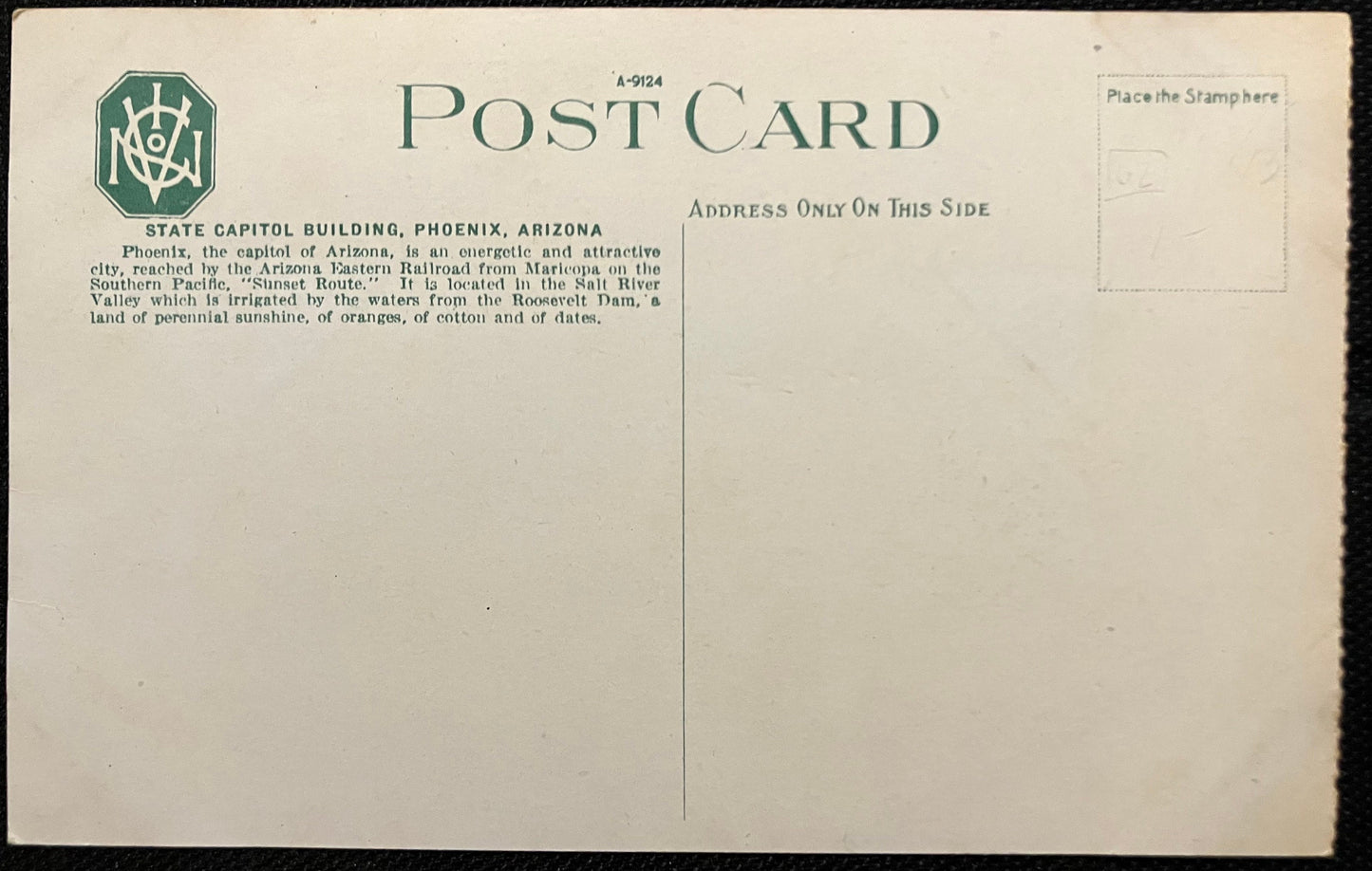 State Capitol - Phoenix, Arizona - Vintage Postcard