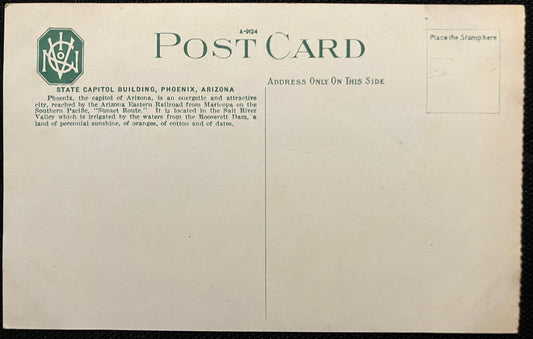 State Capitol - Phoenix, Arizona - Vintage Postcard