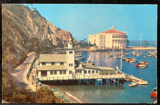 Yacht Club and Casino - Avalon Catalina Island, California - Photo by Geo. E. Watson - Vintage Postcard
