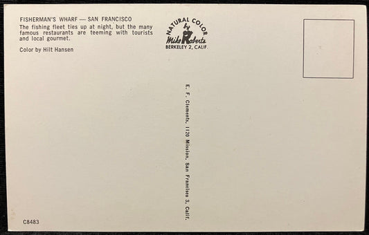 On front: A photo of Fisherman’s Wharf in San Francisco, CA On back: FISHERMAN’S WHARF - SAN FRANCIS