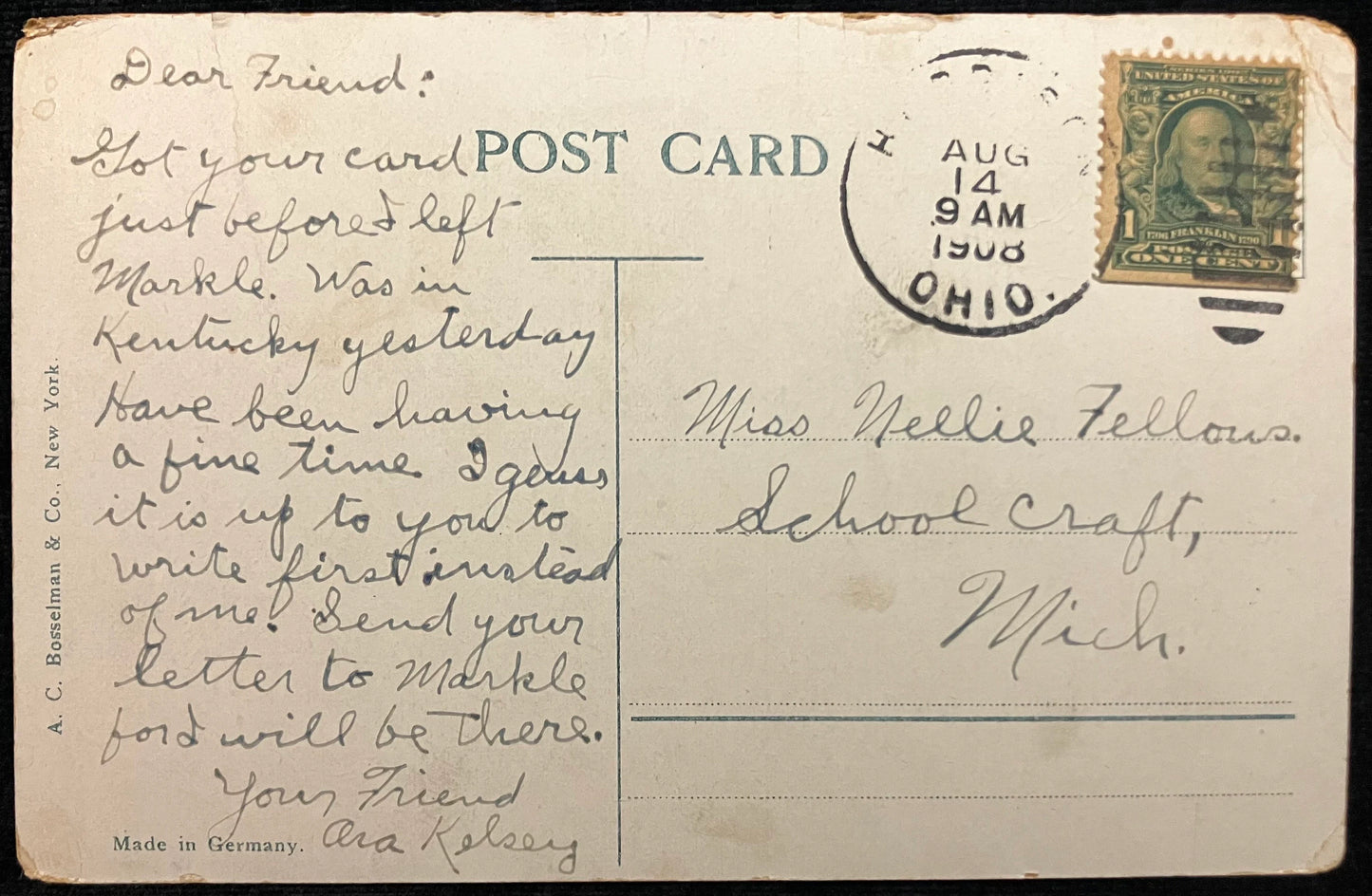 Government Square, Cincinnati, Ohio - Vintage Postcard