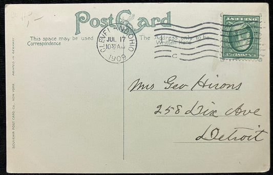 Lake in Rockefeller Park, Cleveland, Ohio - Vintage Postcard
