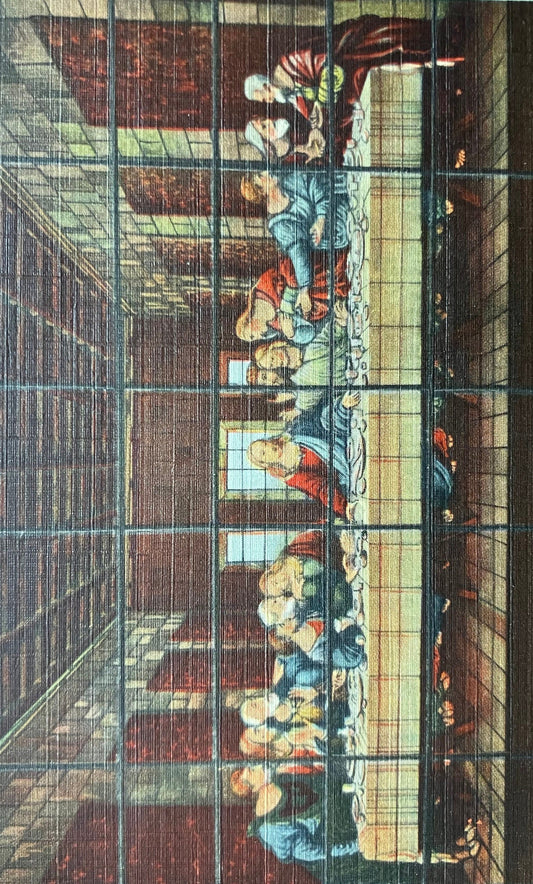 The Last Supper Window, Forest Lawn Memorial Park, Glendale, California - Vintage Postcard