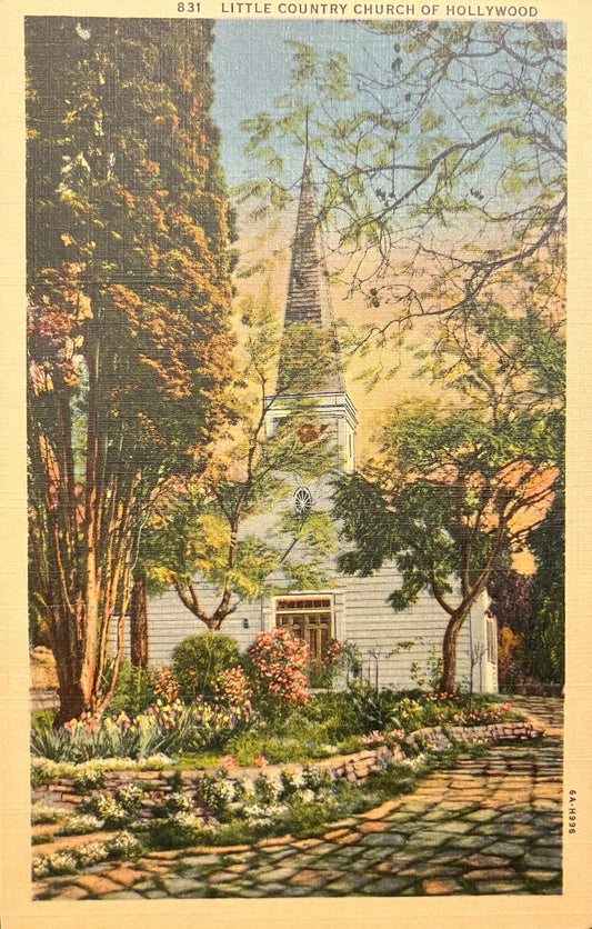 Little Country Church of Hollywood, California - Vintage Postcard
