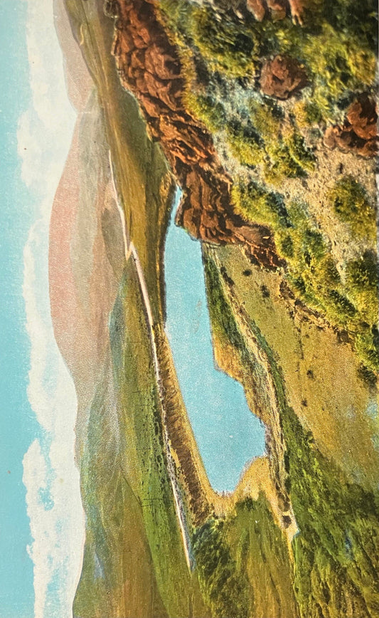 Looking Towards Tejon Pass, “Ridge Route” - Los Angeles to Bakersfield, California. - Vintage Postcard