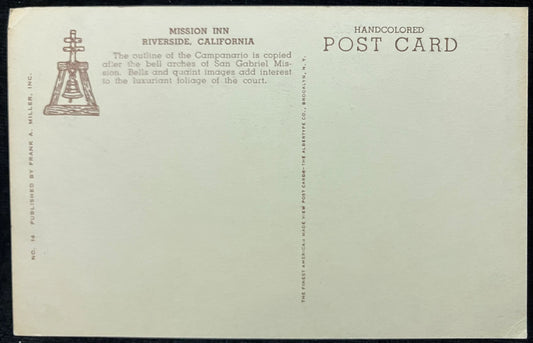 Campanario Mission Inn - Riverside, California - Vintage Postcard