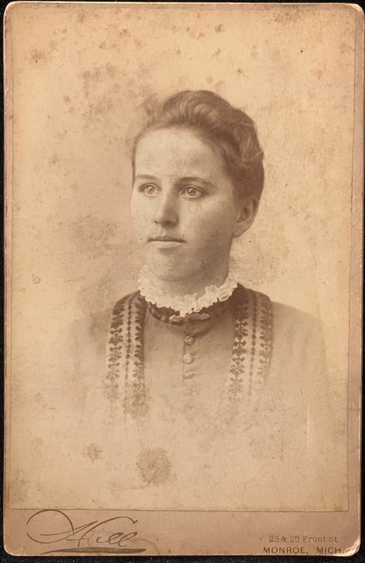 Victorian Woman - Hill 23 & 25 Front St. Monroe, Michigan - Vintage Photo