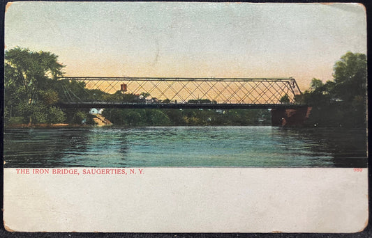 The Iron Bridge - Saugerties, N.Y. - Made in Germany - Pre 1906 Postcard