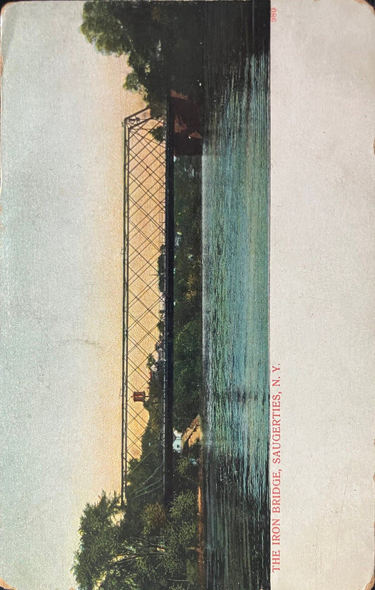 The Iron Bridge - Saugerties, N.Y. - Made in Germany - Pre 1906 Postcard
