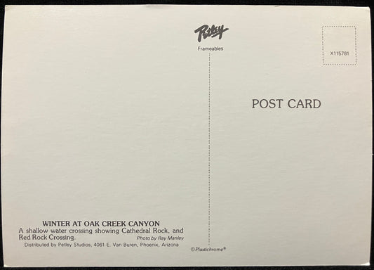 Cathedral Rock - Red Rock Crossing - Oak Creek Canyon, Arizona - Photo: Ray Manley - Vintage Postcar