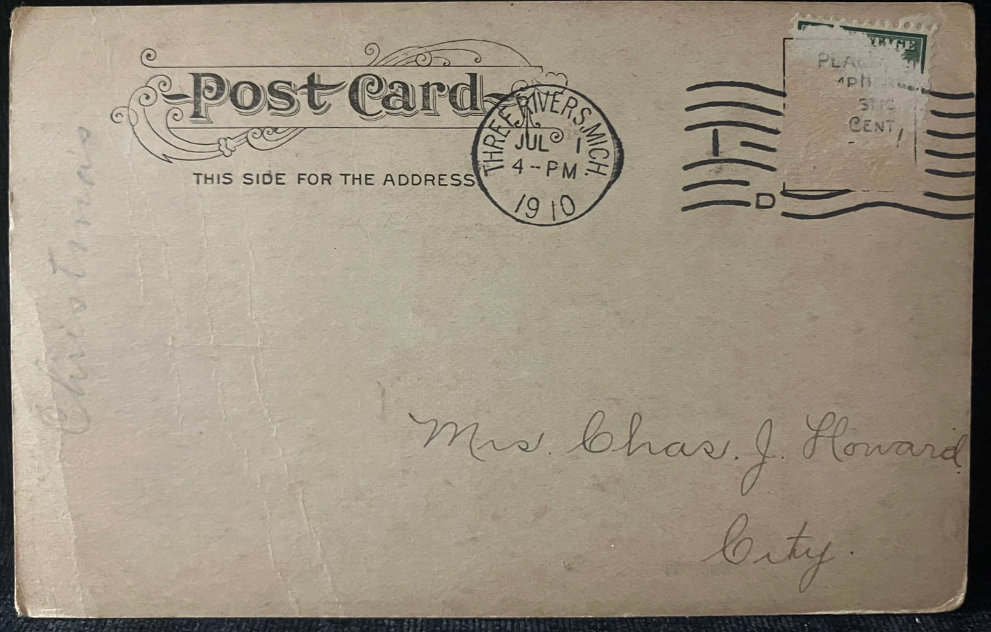 Schoonmaker and Worthington Furniture & Undertaking 157 St. Joe Street, Three Rivers, Michigan - Vintage Postcard