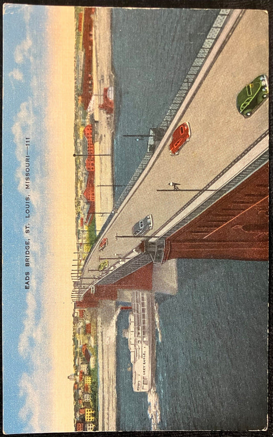 Eads Bridge. St. Louis. MO. - Vintage Postcard