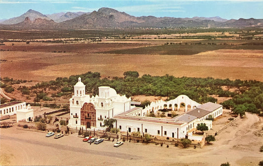 San Xavier Del Bac, Arizona - Photo by Bob Petley - Vintage Postcard