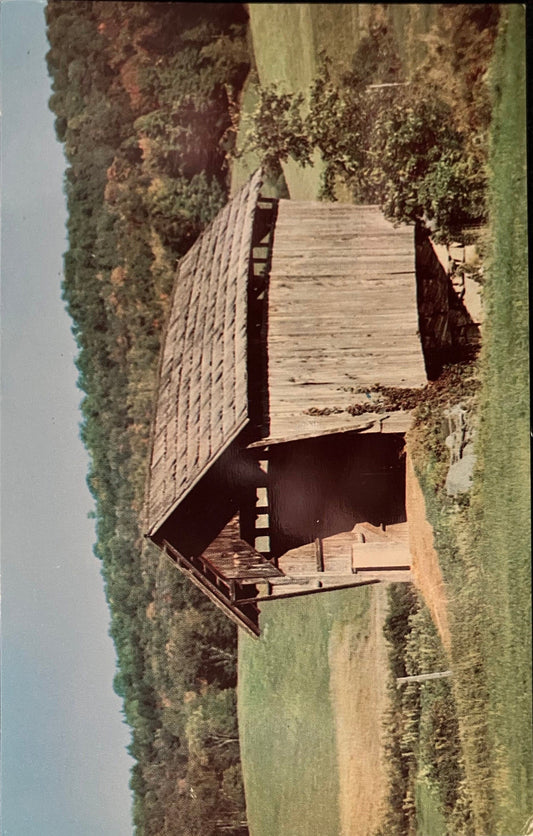 Covered Bridge near St. Johnsburry, Vermont - Photo by Dick Smith - Vintage Postcard,
