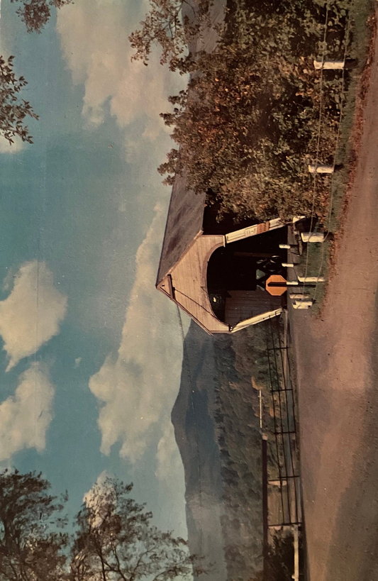 Cornish-Windsor Bridge Windsor, Vermont - Vintage Covered Bridge Postcard