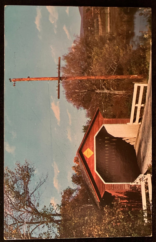 Silk Road Bridge in North Bennington, Vermont - Vintage Postcard,