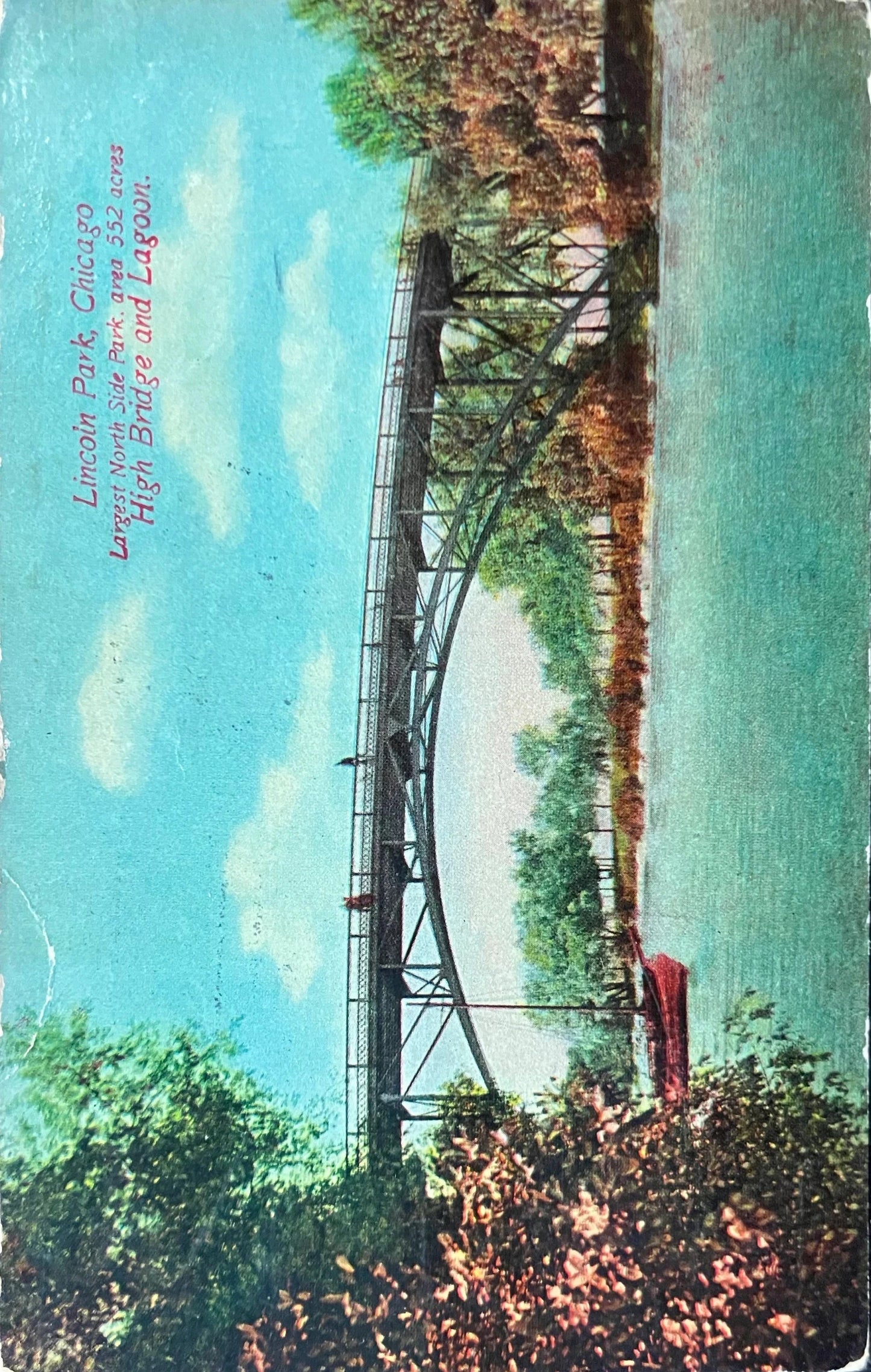 Lincoln Park - Chicago Largest North Side Park - 1909 Postcard