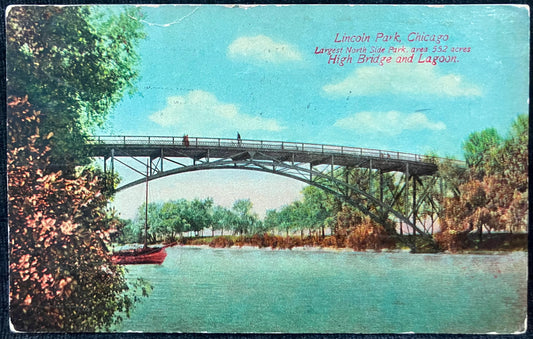 Lincoln Park - Chicago Largest North Side Park - 1909 Postcard