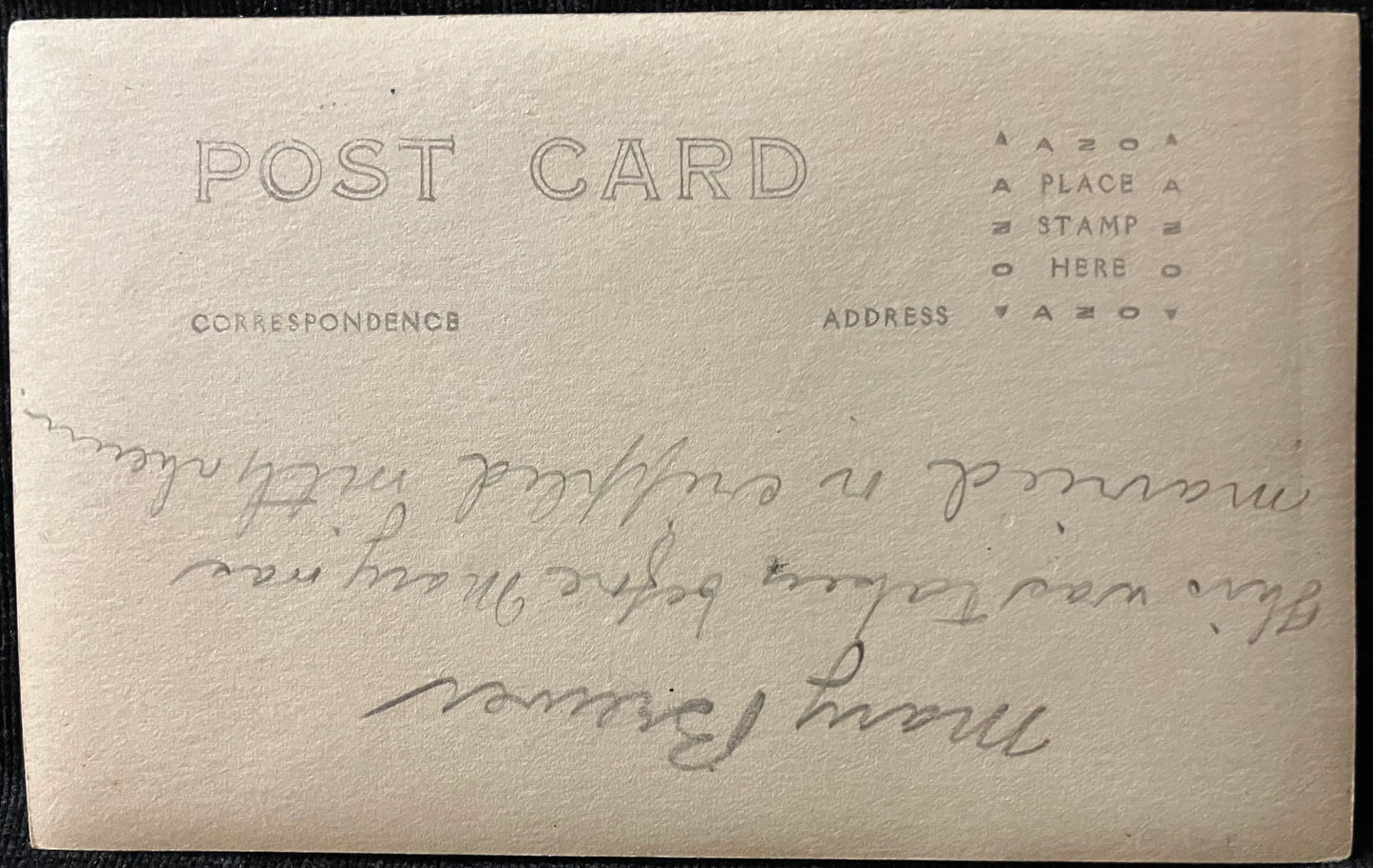RPPC - Young Woman named Mary Brewer 1915 - Vintage Real Photo Postcard