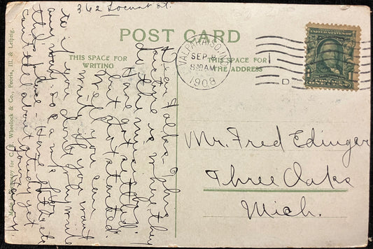 Music Hall, Valparaiso, Indiana - Made in Germany - Vintage Postcard