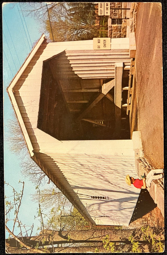 Green Sergeant’s Covered Bridge - Hunterdon County, New Jersey - Last Covered Bridge Remaining in N. J. - Bridge Postcard