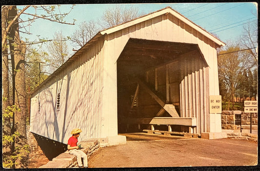 Green Sergeant’s Covered Bridge - Hunterdon County, New Jersey - Last Covered Bridge Remaining in N. J. - Bridge Postcard