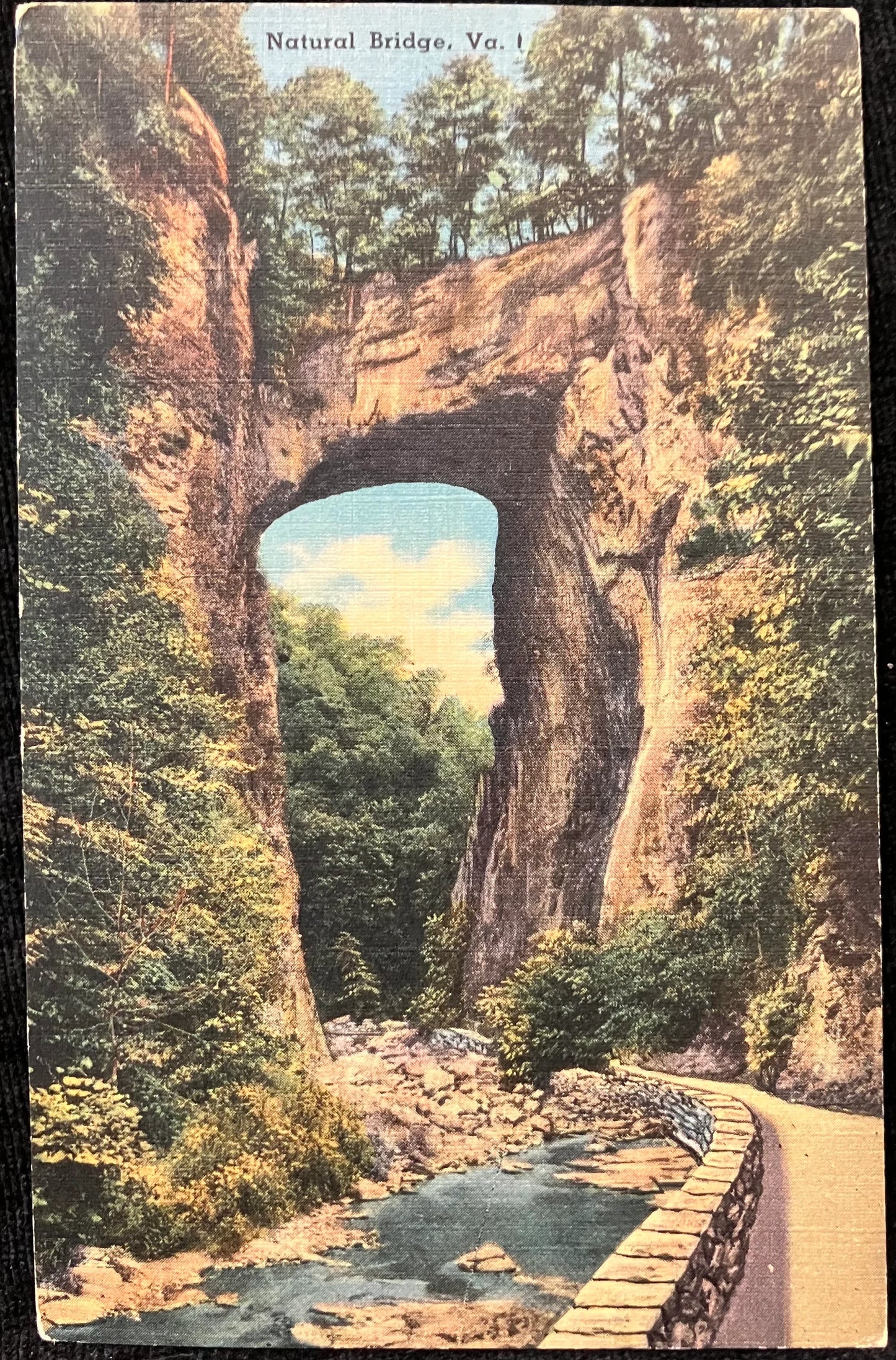 Natural Bridge, Virginia - Vintage Scenic Postcard