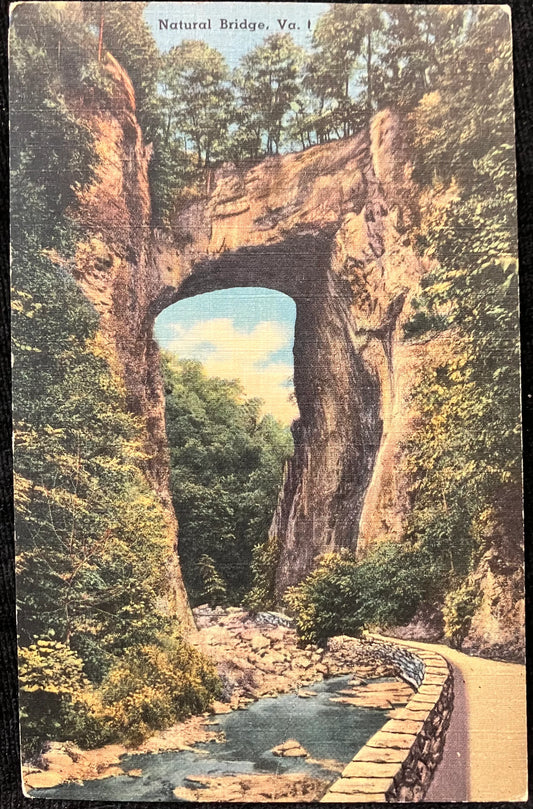 Natural Bridge, Virginia - Vintage Scenic Postcard