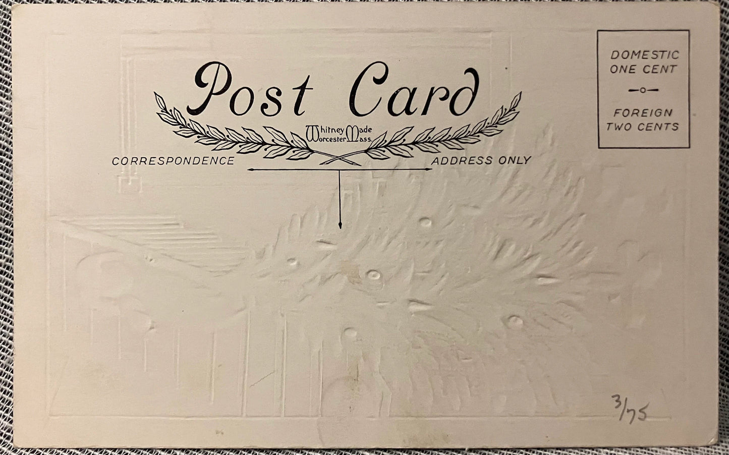 Almost Caught - Embossed  - Vintage Christmas Postcard