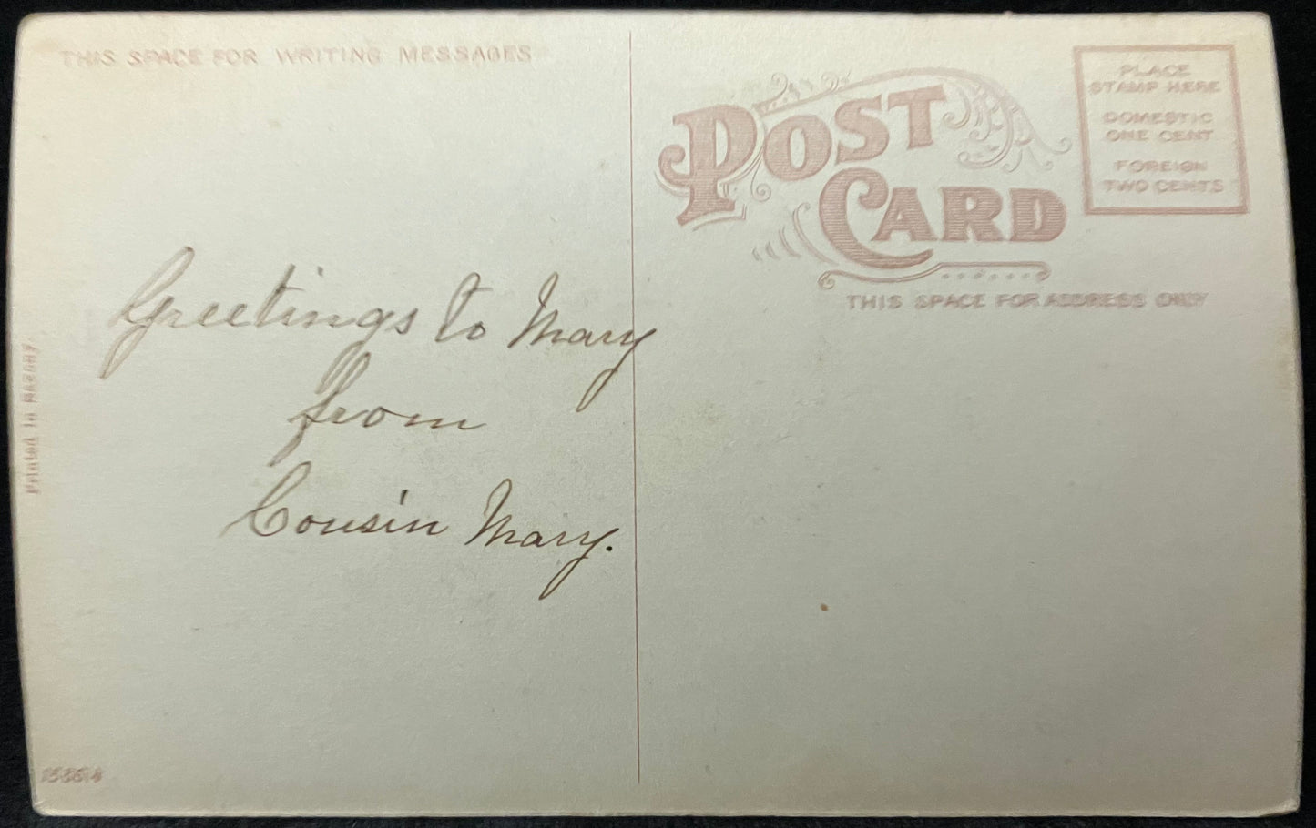 Christmas Greetings - Virgin Mary and Baby Jesus with Halo Under Chorus of Angels and Star of Bethlehem - Made in Saxony - Vintage Postcard