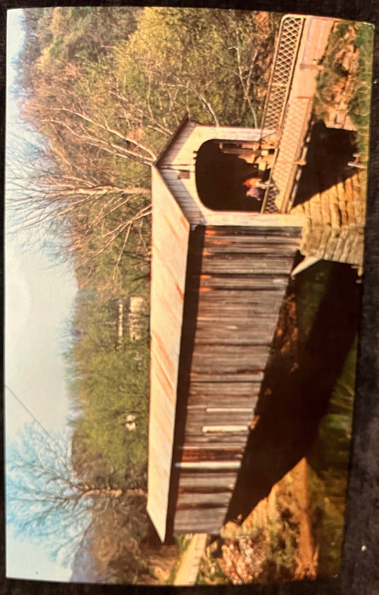 Cow Run Bridge in Washington County, Ohio - Vintage Bridge Postcard