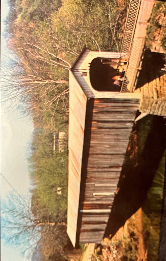 Cow Run Bridge in Washington County, Ohio - Vintage Bridge Postcard