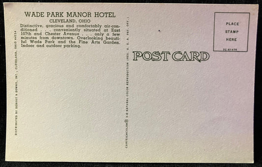 Wade Park Manor Hotel - Cleveland, Ohio -  Vintage Postcard of Hotel Wade Park Manor