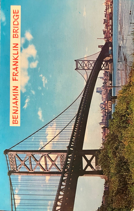 Benjamin Franklin Bridge - Pennsylvania - Photo: WYCO Colourpicture Produtions  - Vintage Postcard
