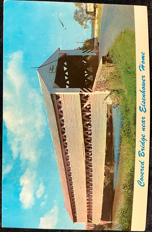 Covered Bridge near Eisenhower Home - Gettysburg, PA. - Vintage Postcard
