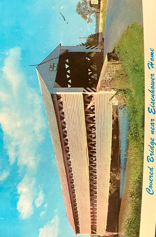 Covered Bridge near Eisenhower Home - Gettysburg, PA. - Vintage Postcard