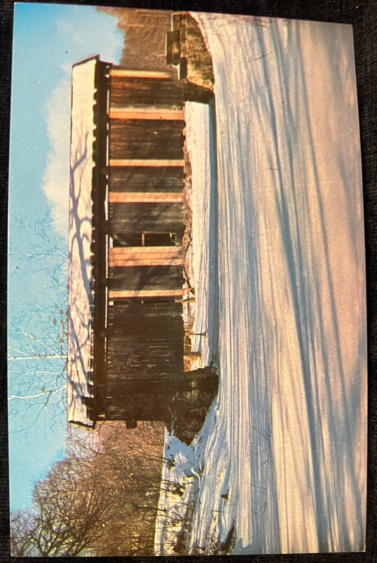 McClellan Bridge in Ohio - Photo: Earl Baldwin - Ohio Covered Bridge -Vintage Postcard
