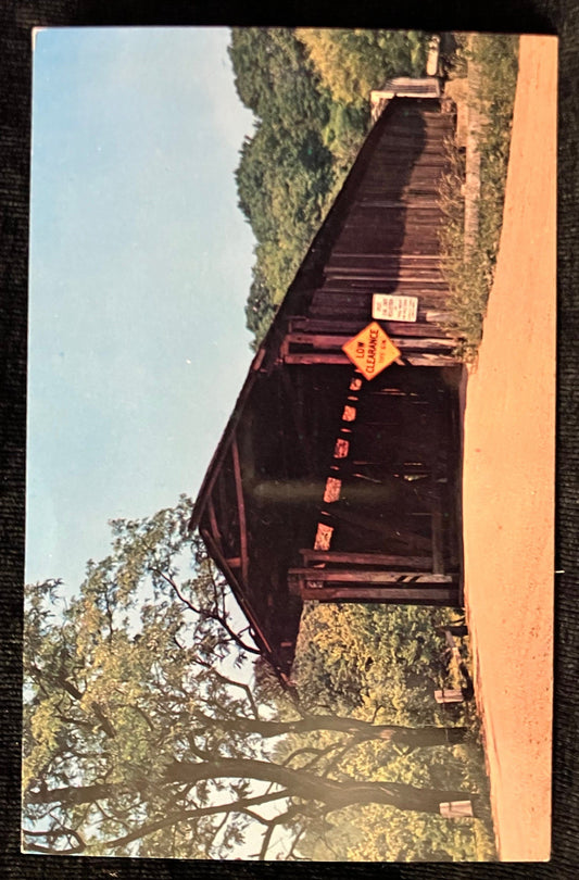 Covered Bridge at Harpersfield, Ohio - Covered Bridge - Vintage Postcard