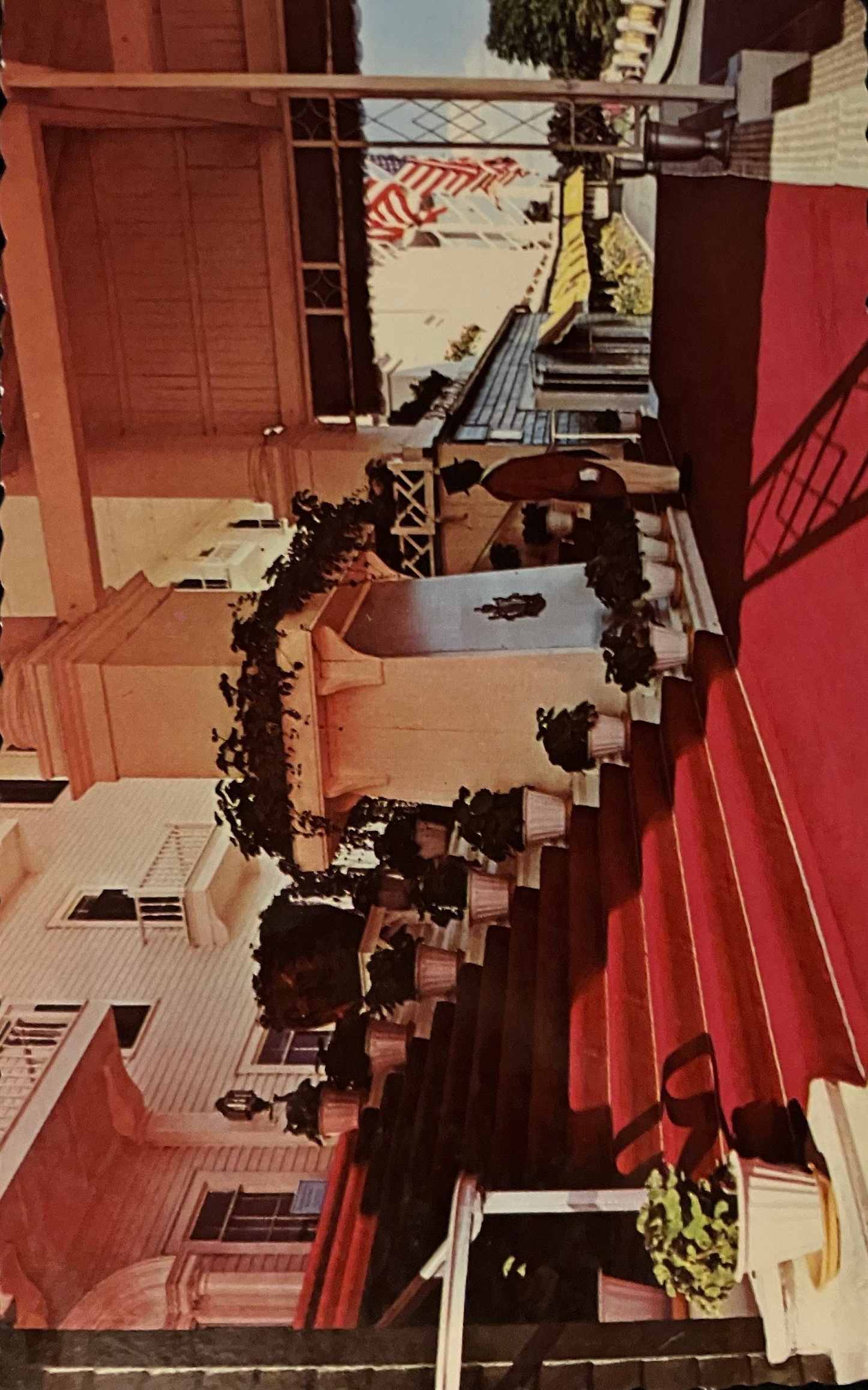 Entrance to the Grand Hotel on Mackinac Island, Michigan - Photo by Lucy Gridley - Vintage Hotel Postcard